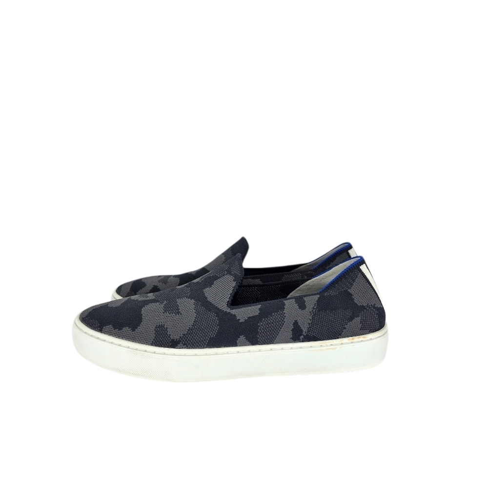 Rothys Shoes Womens The Original Slip On Knit Sneakers Camoflauge Gray Size 8.5